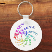 色信じ変書数々の螺旋付きキーチェイン キーホルダー (正面)