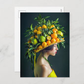 色入りエキゾチック柑橘類鮮やか冠 シーズンポストカード (正面/裏面)