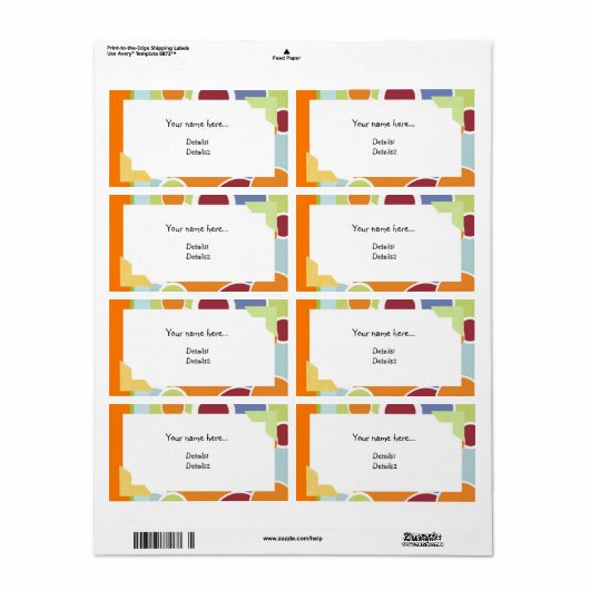 色円名ラベル ラベル (フルシート)