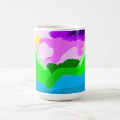 色分けされた景色 コーヒーマグカップ (中央)