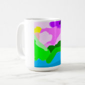 色分けされた景色 コーヒーマグカップ (正面左)