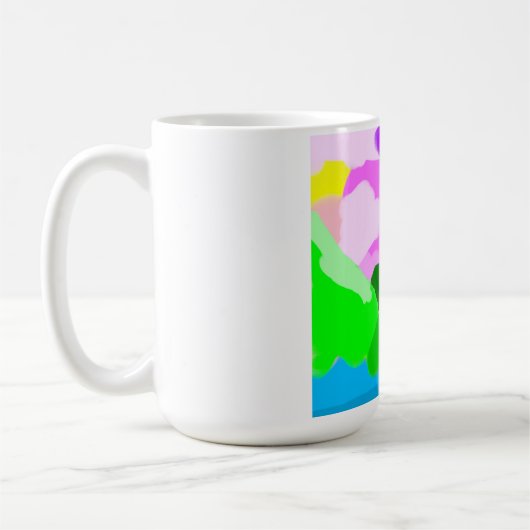 色分けされた景色 コーヒーマグカップ (左)