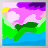 色分けされた景色 ポスター (正面)