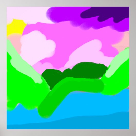 色分けされた景色 ポスター (正面)