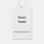 色分けされた青の価格ラベル ギフトタグ (裏面)