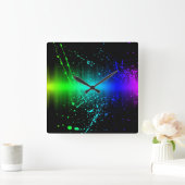 色分解1クロック スクエア壁時計 (ホーム)