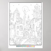 色別数自然春風景 ポスター (正面)