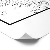 色別数自然春風景 ポスター (角)