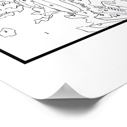 色別数自然春風景 ポスター (角)