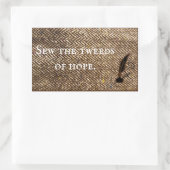 色刷りツイードのホープのステッカー 長方形シール (バッグ)