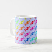 色包まれた付き違う菓子 コーヒーマグカップ (正面左)