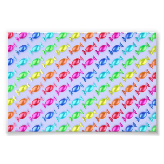 色包まれた付き違う菓子 フォトプリント            (正面)