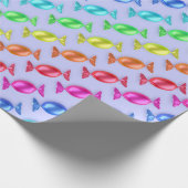 色包まれた付き違う菓子 ラッピングペーパー (角)