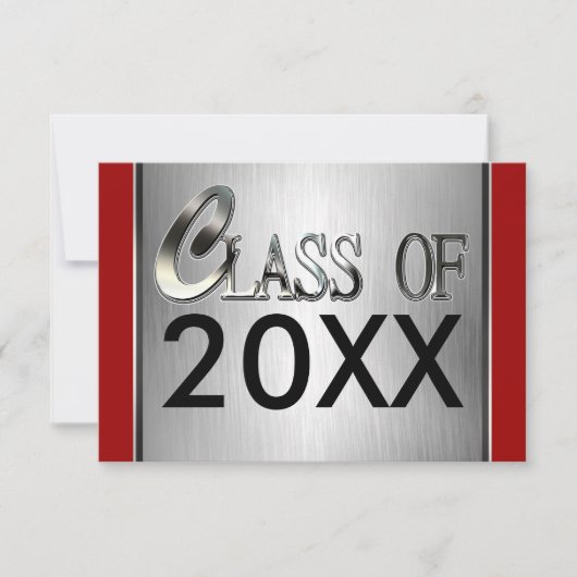 色及び年の卒業のパーティの招待状を加えて下さい 招待状 (正面)