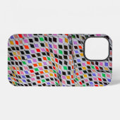 色合いの濃い織物 iPhoneケース (裏面横)