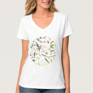 色合わせ葉のフローラTシャツ Tシャツ