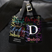 色名モノグラムタイポグラフィ ラゲッジタグ