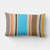 色地中海の付きストライプステンドグラス ランバークッション (裏面)