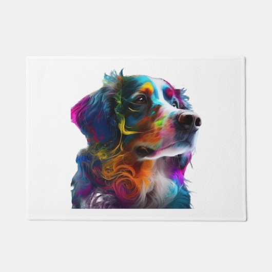 色塗り犬 ドアマット (正面)