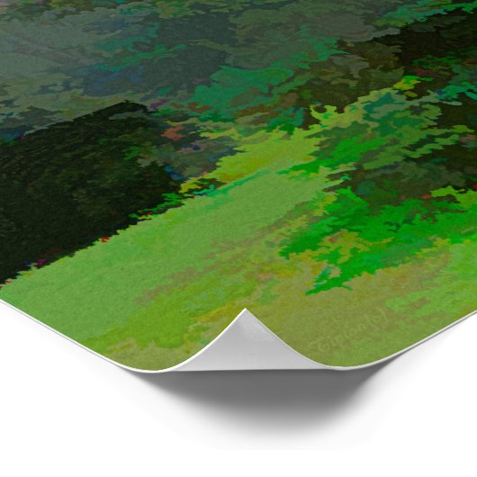 色変化の松の木の輝き ポスター (角)