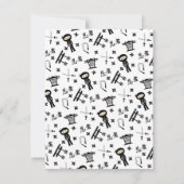 色変更忍者誕生日パーティー招待状 招待状 (裏面)