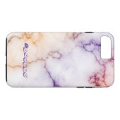 色大理石パターンの個人用設定 Case-Mate iPhoneケース (裏面(横))