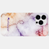 色大理石パターンの個人用設定 Case-Mate iPhoneケース (裏面 (横))