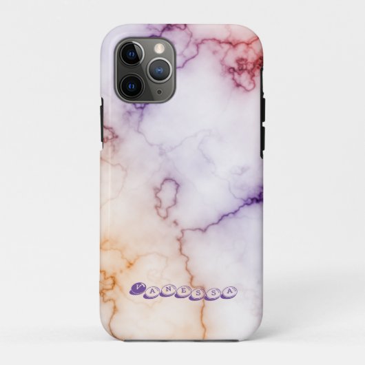 色大理石パターンの個人用設定 Case-Mate iPhoneケース (裏面)