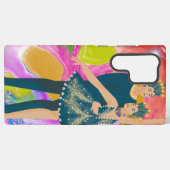 色威厳のあるの踊り SAMSUNG GALAXYケース (裏面横)