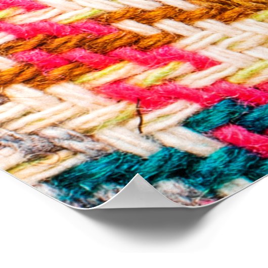 色市松模様にの付いた茶色の生地。Scott ポスター (角)