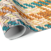 色市松模様にの付いた茶色の生地。Scott ラッピングペーパー (ロールコーナー)