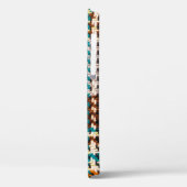 色市松模様にの付いた茶色の生地。Scott Case-Mate iPhoneケース (裏面 / 左)