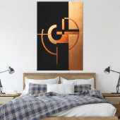 色平衡感覚調和 キャンバスプリント (インサイチュ (寝室))