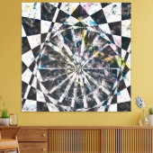 色引き伸ばしキャンバス印刷のスプラッシュ キャンバスプリント (インサイチュ (リビング))