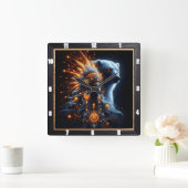 色彩における自然と精神の調和鮮やか スクエア壁時計 (ホーム)