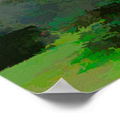 色彩に輝く松の木の輝き ポスター (角)