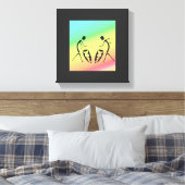 色彩のお祝いとダンス キャンバスプリント (インサイチュ (寝室))