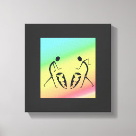 色彩のお祝いとダンス キャンバスプリント