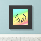 色彩のお祝いとダンス キャンバスプリント (インサイチュ (ウッドフロア))