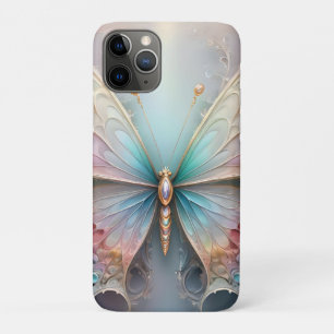 色彩のささやき: パステル・フラクタル・蝶の夢 iPhone 11 PROケース