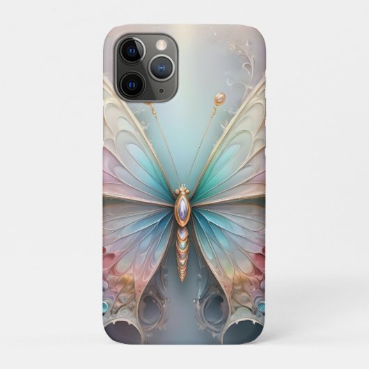 色彩のささやき: パステル・フラクタル・蝶の夢 Case-Mate iPhoneケース (裏)