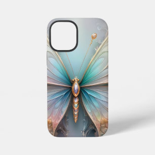 色彩のささやき: パステル・フラクタル・蝶の夢 iPhone 12 MINIケース