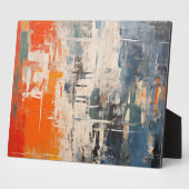 色彩の交差点 - 抽象的なデジタルペインティング フォトプラーク (側面)