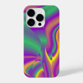 色彩の魔法 アブストラクト 3D レインボーアート iPhoneケース (裏面)