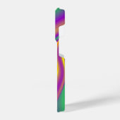 色彩の魔法 アブストラクト 3D レインボーアート iPhoneケース (左側面)