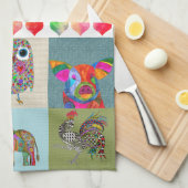 色彩の鮮やかお洒落動物品揃えキッチンタオル キッチンタオル (四つ折り)