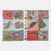 色彩の鮮やかお洒落動物品揃えキッチンタオル キッチンタオル (横)