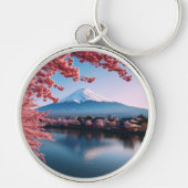 色彩の鮮やかさくらんぼの富士山 キーホルダー (正面)