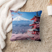 色彩の鮮やかさくらんぼの富士山 クッション (ブランケット)