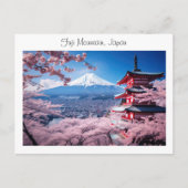 色彩の鮮やかさくらんぼの富士山 ポストカード (正面)